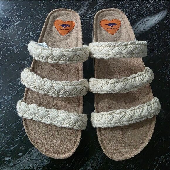 BRAND NEW ROCKET DOG WOMEN'S GREEN ASHLEY STRING BRAID SANDAL - Picture 2 of 16